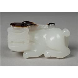 Fine Chinese White Hardstone Foo Dog