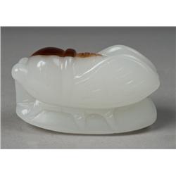 Fine Chinese White Hardstone Insect