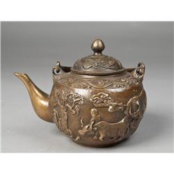 Chinese  Bronze  Tea Pot