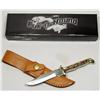 Image 1 : FOX N HOUND HUNTING KNIFE W/ DAMACUS BLADE, STAG H
