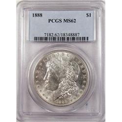 1888-P MORGAN SILVER DOLLAR - PCGS MS62