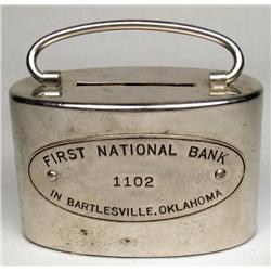 VINTAGE FIRST NATIONAL BANK STILL COIN BANK - BART