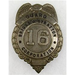 C. 1950'S BRIGGS AND STRATTON SECURITY BADGE - App