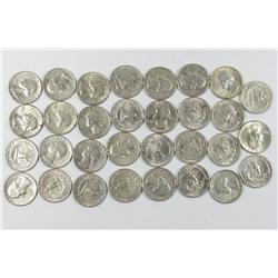 LOT OF 1964 SILVER QUARTERS - $7.75 FACE VALUE