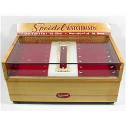 VINTAGE SPEIDEL WATCH BAND WOOD AND GLASS STORE CO