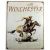 Image 1 : WINCHESTER GUNS COWBOY ON HORSE METAL SIGN - Appro