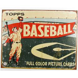 TOPPS BASEBALL CARDS METAL SIGN - Approx. 16" by 1