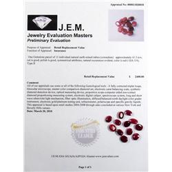 LOT OF RUBY GEMSTONES - 41.5 CARATS W/ JEM APPRAIS