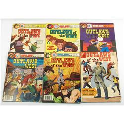 LOT OF 6 VINTAGE "OUTLAWS OF THE WEST" COMIC BOOKS