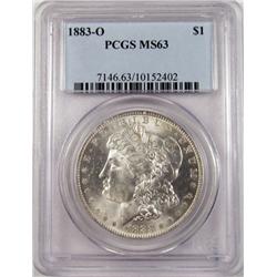 1883-O MORGAN SILVER DOLLAR - PCGS MS63