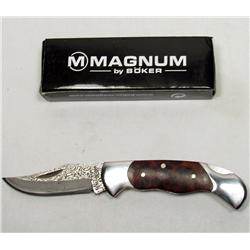 BOKER MAGNUM LADY LOCKBACK KNIFE W/ DAMASCUS BLADE