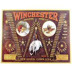 WINCHESTER REPEATING ARMS AMMUNITION METAL ADVERTI