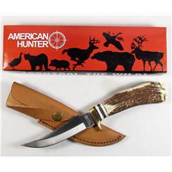 SCHRADE ELK ED. HUNTING KNIFE W/ BUFFALO HORN HAND