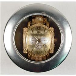 LARGE AQUA MASTER MENS WRISTWATCH - Gold colored w