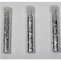 LOT OF 3 VIALS OF SILVER FLAKES