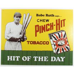 BABE RUTH PINCH-HIT TOBACCO METAL SIGN - Approx. 1