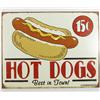 Image 1 : HOTDOGS 15 CENTS METAL SIGN - Approx. 16" by 12.5"