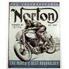 Image 1 : NORTON BRITISH MOTORCYCLE METAL SIGN - Approx. 12.