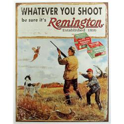 REMINGTON AMMUNITION METAL ADVERTISING SIGN - Appr