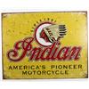 Image 1 : INDIAN MOTORCYCLE METAL ADVERTISING SIGN - Approx.