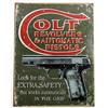 Image 1 : COLT REVOLVERS AND PISTOLS METAL ADVERTISING SIGN