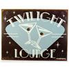 Image 1 : RETRO TWILIGHT LOUNGE MARTINI METAL SIGN - Approx.