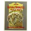 Image 1 : 1909 NATIONAL MOTORCYCLE RACE MEET METAL SIGN - Ap
