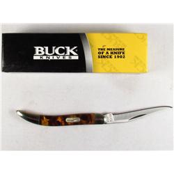 BUCK TOOTHPICK STYLE FOLDING KNIFE W/ FAUX TORTOIS