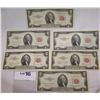 Image 1 : (6X The Money) $2 US Notes, AU Cond. Series 1953 Red Seal.
