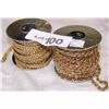 Image 1 : (2) Rolls of Gold Plated Chain on spools (Mr. T. Style)