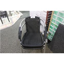 METAL FRAME RATTAN RESTAURANT PATIO CHAIR