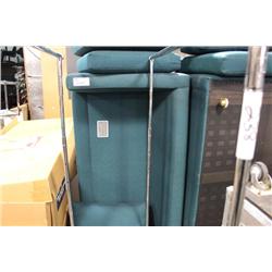 2 GREEN RECEPTION SOFAS