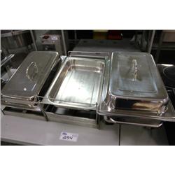 LOT OF CHAFFING DISHES