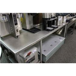 7FT RAISED HEIGHT STAINLESS STEEL COUNTER