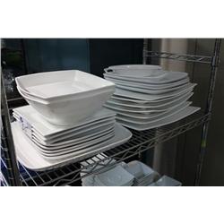 PLATEWARE & CONTENTS OF RACK