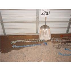 CHAIN, SHOVEL, JUMPER CABLES