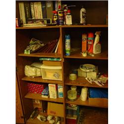 WD 40, CLEANERS & MISC IN CABINET