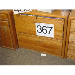 OAK 2 DRAWER LATERAL FILE