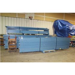 1: 14' BLUE PALLET RACK UPRIGHT & 2: 12' CROSS