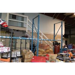 1: 12' BLUE PALLET RACK UPRIGHT & 8: 8' CROSS BARS
