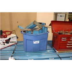 BIN OF PALLET RACK HANGING BARS