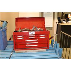 RED TOOL BOX & CONTENTS