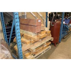 2 PALLETS OF WOOD BLOCKS & ARBOURS