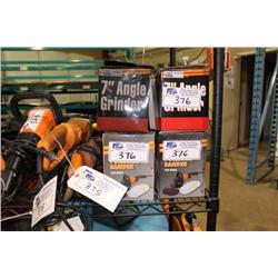 LOT OF 7" ANGLE GRINDERS
