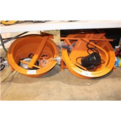 2 ORANGE ELECTRIC CEMENT MIXERS