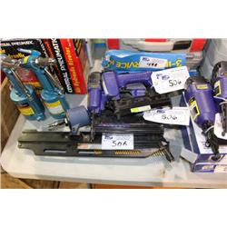 LOT OF AIR NAIL GUNS & STAPLERS