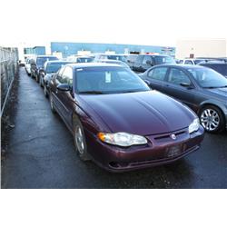 2004 RED CHEVROLET MONTE CARLO 4DR SEDAN