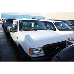 2007 WHITE FORD RANGER PICK UP