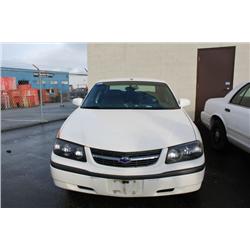 2001 WHITE CHEVROLET IMPALA 4DR SEDAN