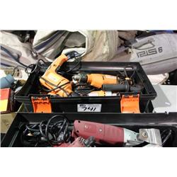 TOOL BOX & ASSORTED DRILLS